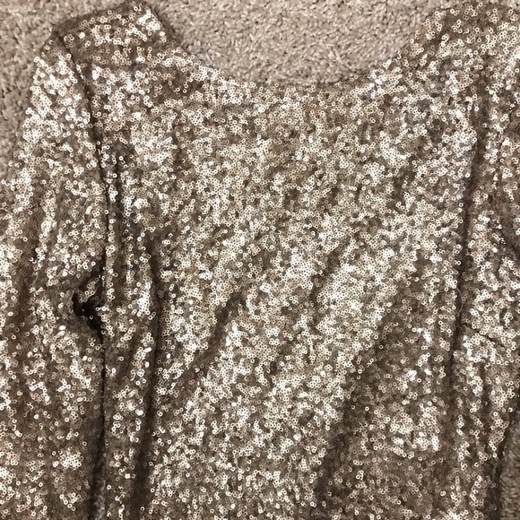 TOBI sequin gold dress- Size Large - Picture 2 of 5